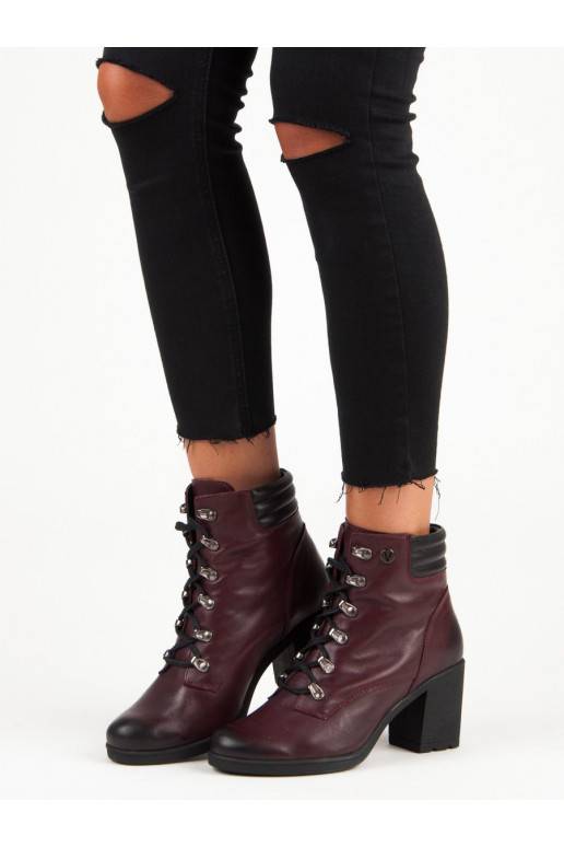 Moteriški tamsiai raudoni batai VINCEZA Lace Up 1274/5BUR