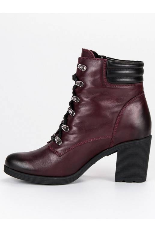 Moteriški tamsiai raudoni batai VINCEZA Lace Up 1274/5BUR