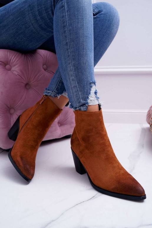 Aulinukai su kulniukais iš zomšos rudos spalvos Niki BAT_RV9524 CAMEL Moow - 3 Aulinukai su kulniukais iš zomšos rudos spalvos Niki BAT_RV9524 CAMEL Moow - 3