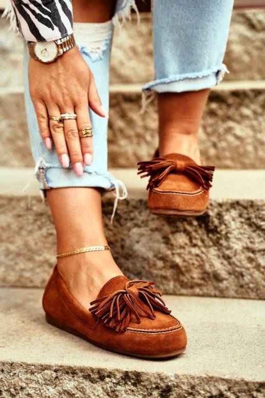 Mokasinai  Natūralios odos rudos...