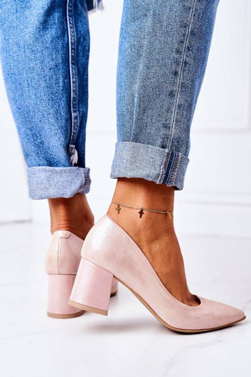 Satino medžiagos bateliai rožinės...