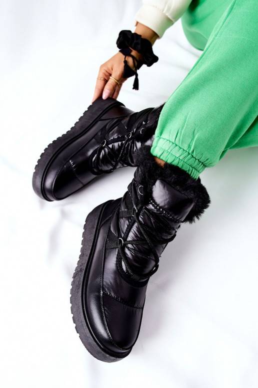 Šilti sniego batai juodos spalvos...