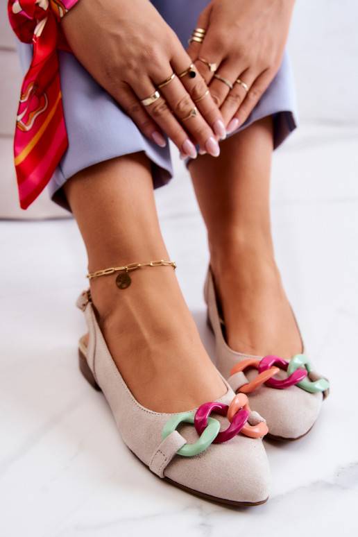 Zomšinės balerinos su grandinėlėmis... Zomšinės balerinos su grandinėlėmis...