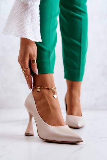 Madingi bateliai Shoes smėlio spalvos 2