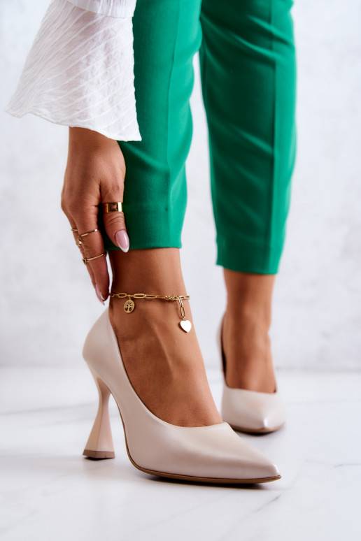 Madingi bateliai Shoes smėlio spalvos Madingi bateliai Shoes smėlio spalvos