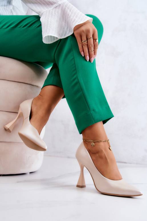 Madingi bateliai Shoes smėlio spalvos Madingi bateliai Shoes smėlio spalvos