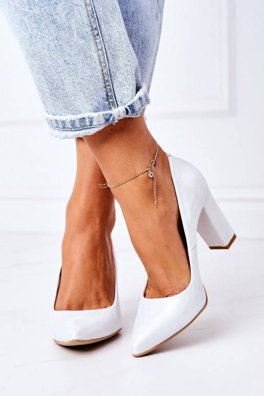 Satino medžiagos bateliai sidabro...