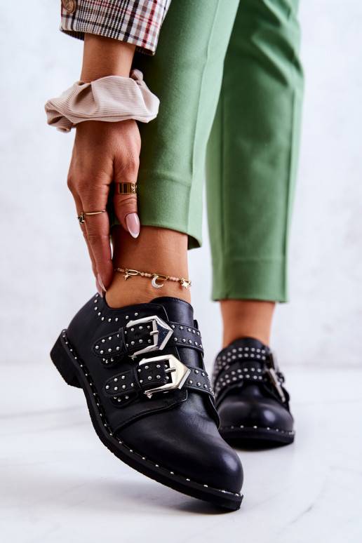 Batai su sagtimis Lu Boo juodos spalvos Batai su sagtimis Lu Boo juodos spalvos