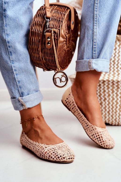 Lu Boo Balerinos smėlio spalvos su...