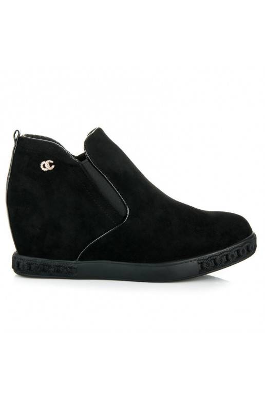 Zomšiniai juodi Slip On batai su... Zomšiniai juodi Slip On batai su...