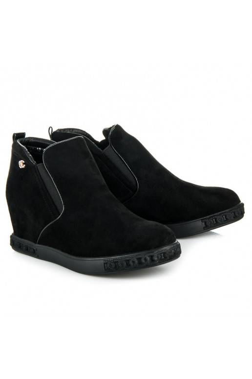 Zomšiniai juodi Slip On batai su... Zomšiniai juodi Slip On batai su...