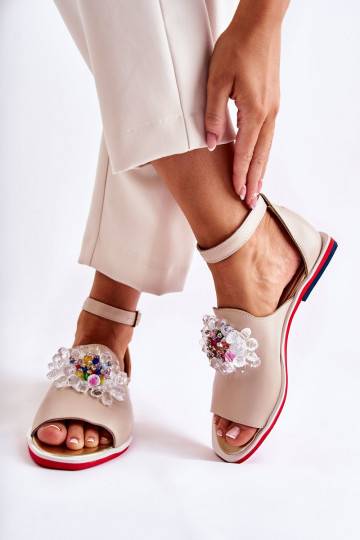 Smėlio spalvos sandalai su... 2