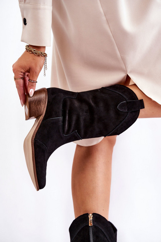 Kaubojiški zomšos ilgaauliai batai...