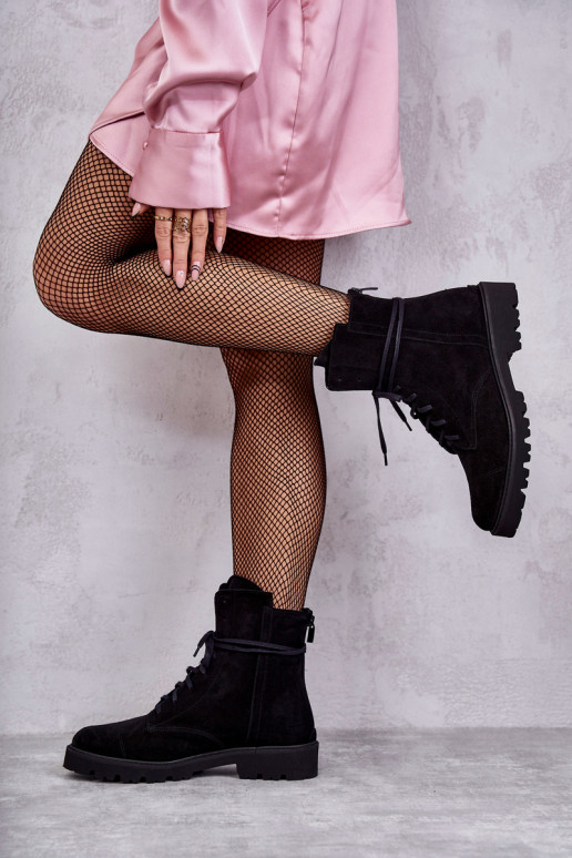 Zomšiniai auliniai batai su... Zomšiniai auliniai batai su...