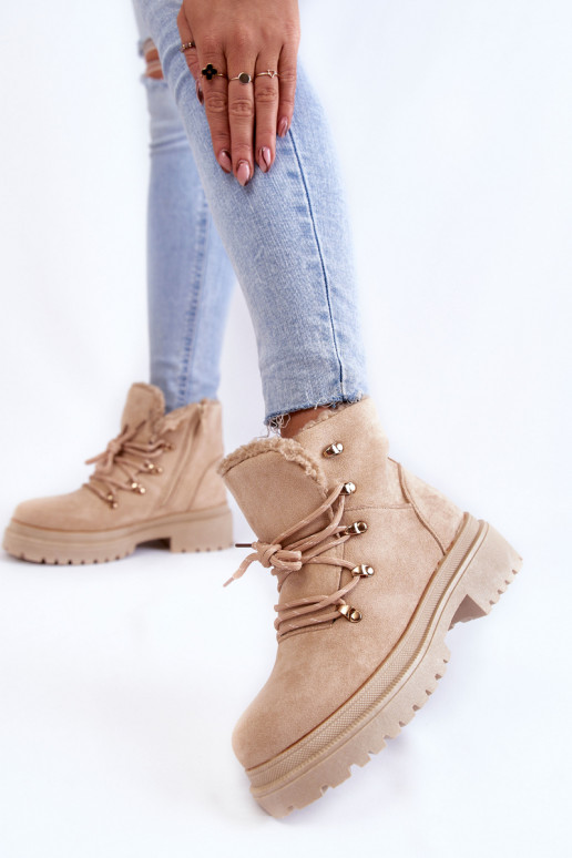 Aulinukai iš zomšos  smėlio spalvos...