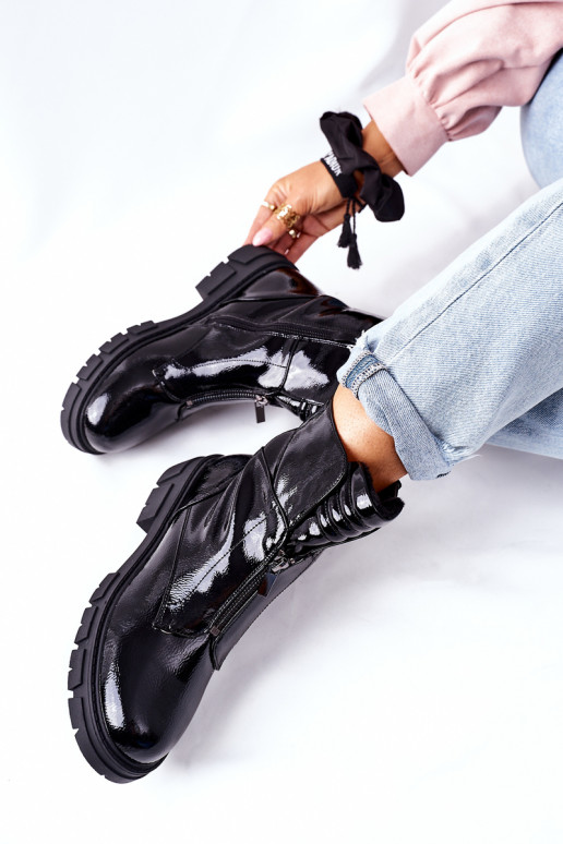 Aulinukai juodos spalvos batai Nobleford