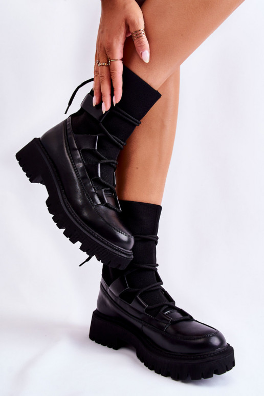 Juodos spalvos masyvūs aulinukai su...