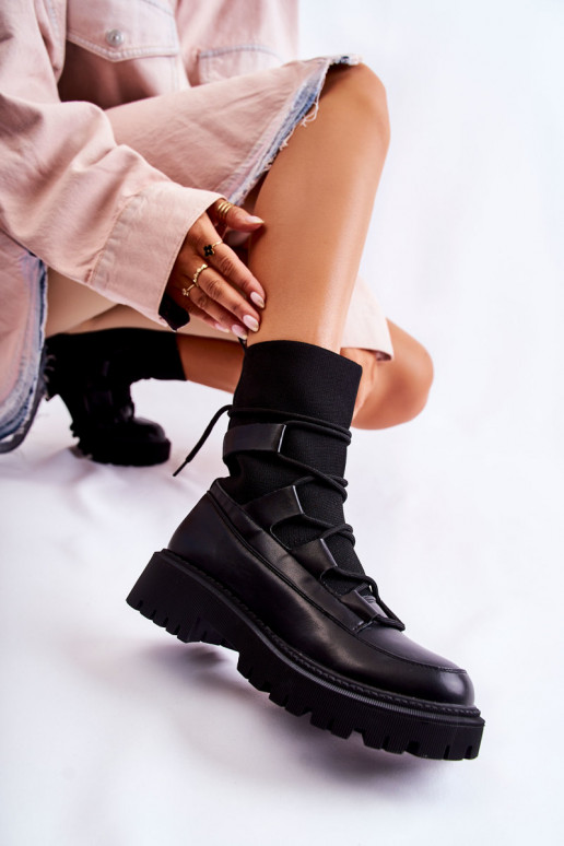 Juodos spalvos masyvūs aulinukai su...