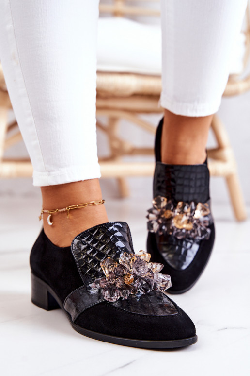 Juodos spalvos zomšiniai batai Davine... Juodos spalvos zomšiniai batai Davine...