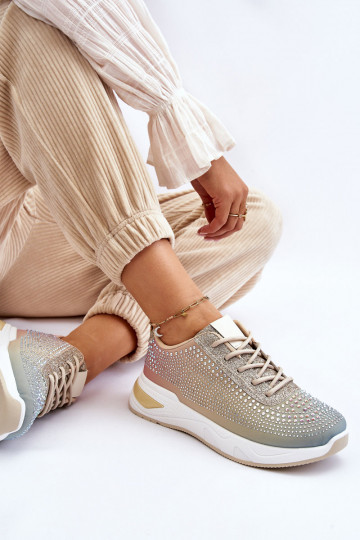 Blizgūs su tviskančiomis akutėmis įvairių spalvų Sneakers batai 2