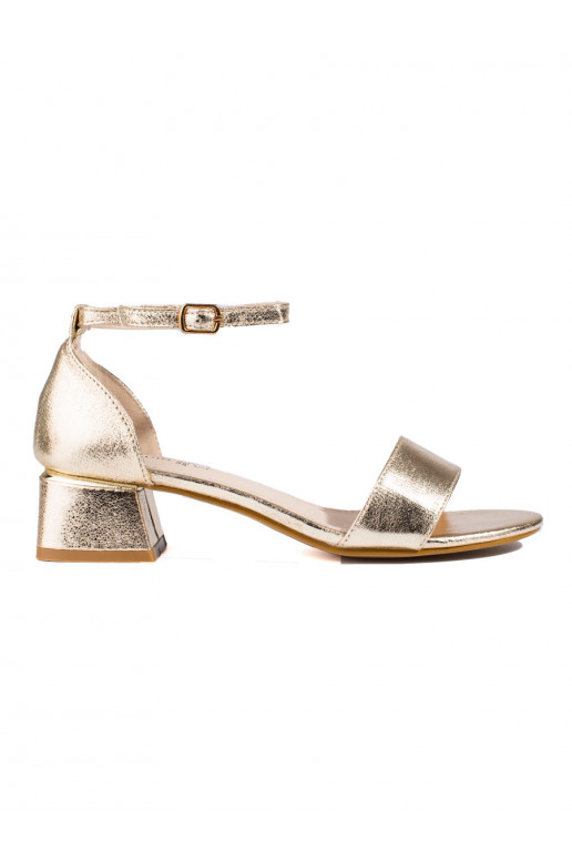 Sandalai auksinės spalvos su kulniuku...