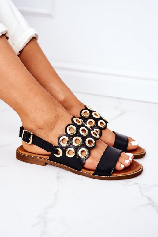 Juodos spalvos ažūrinės basutės Shoes...