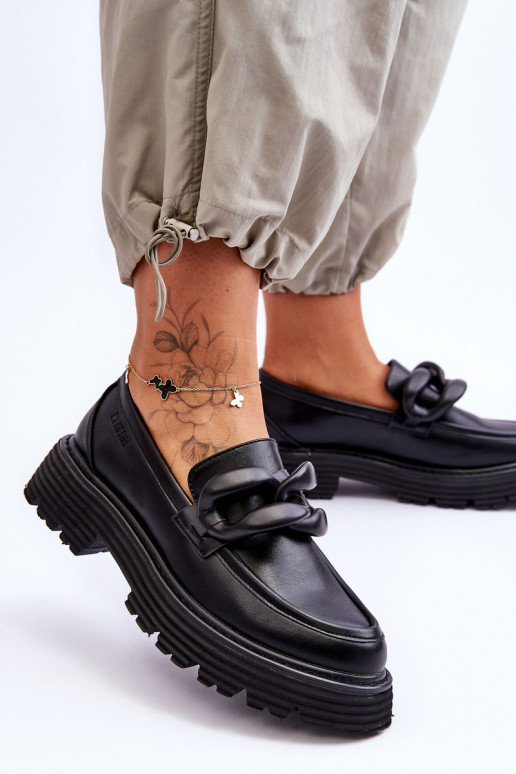 Mokasinai batai Big Star  juodos spalvos Mokasinai batai Big Star  juodos spalvos