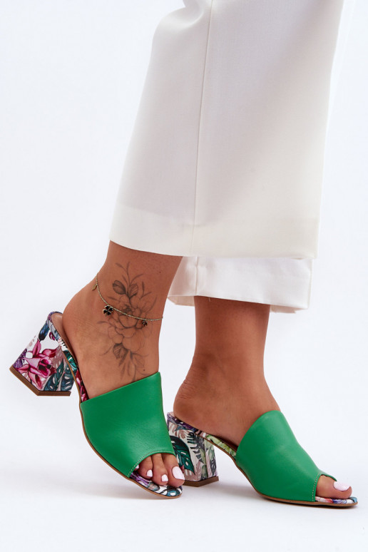 Žalios spalvos odinės šlepetės Shoes... Žalios spalvos odinės šlepetės Shoes...