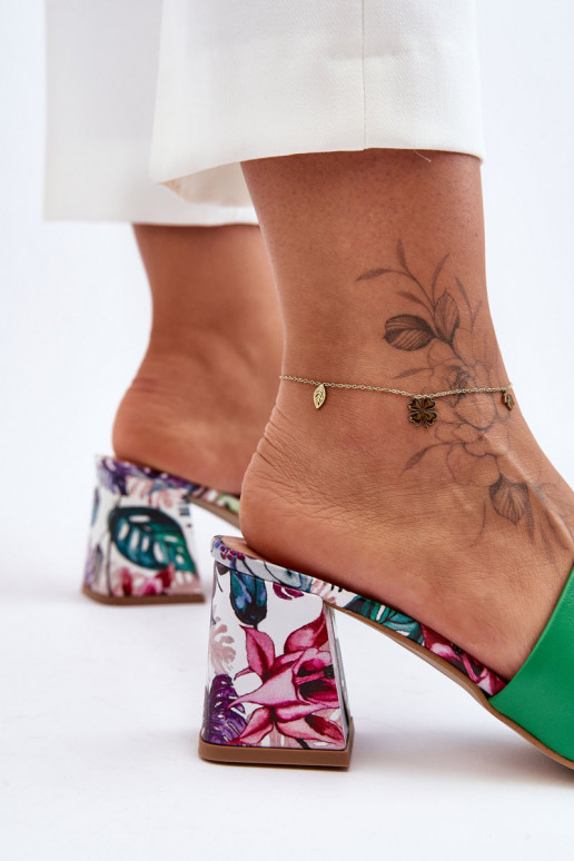 Žalios spalvos odinės šlepetės Shoes... Žalios spalvos odinės šlepetės Shoes...