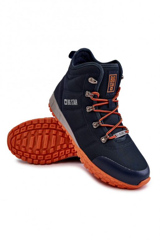 Tamsiai mėlyni vyrams žygio batai...