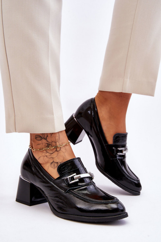 Lakuoti  Bateliai juodos spalvos Damira