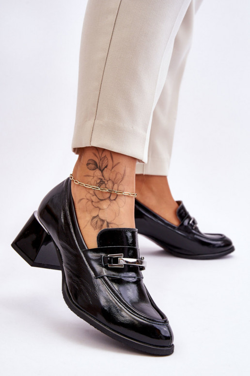 Lakuoti  Bateliai juodos spalvos Damira