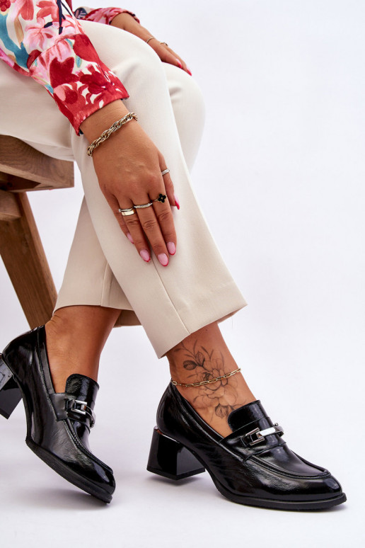 Lakuoti  Bateliai juodos spalvos Damira