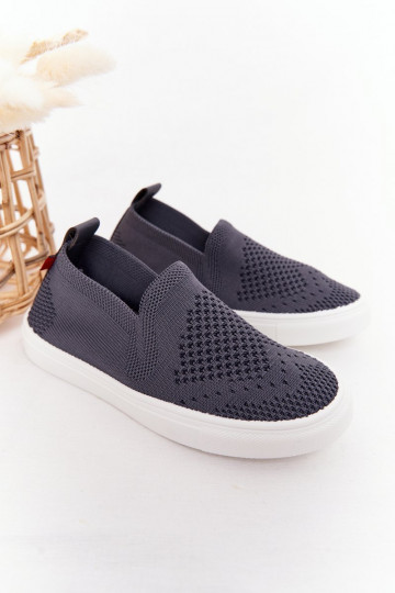 Vaikiški įsispiriamo modelio sportbačiai Slip-On Big Star pilkos spalvos 2