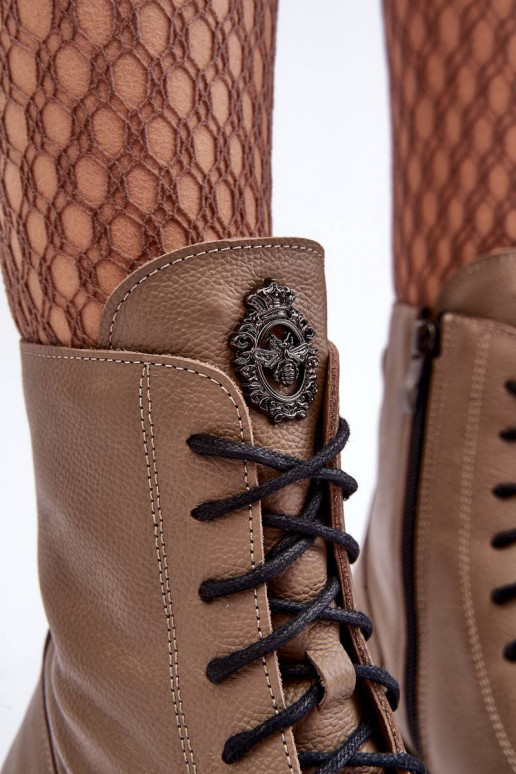 Pašiltinti aulinukai rudos spalvos Rehin