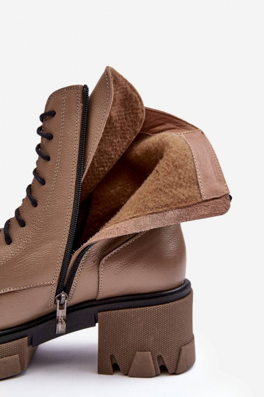 Pašiltinti aulinukai rudos spalvos Rehin