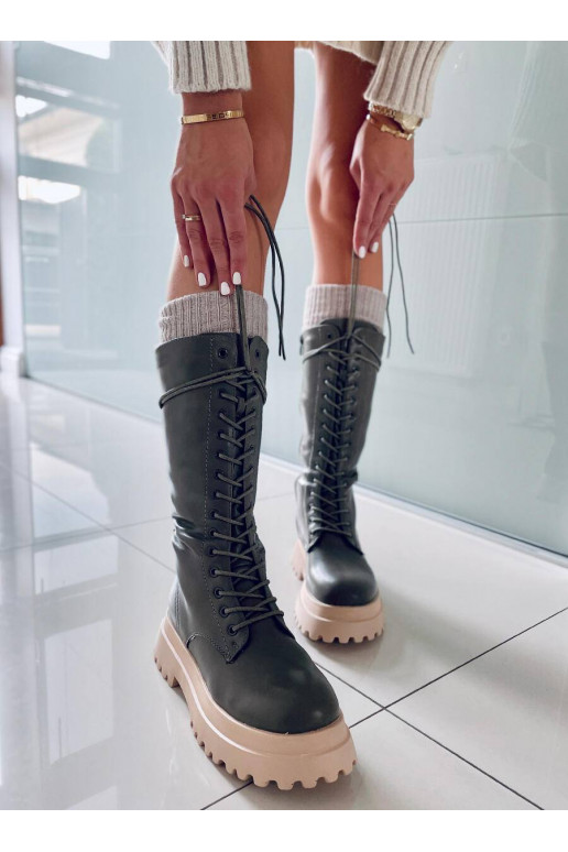 Ilgaauliai batai su raištukais ZONA...