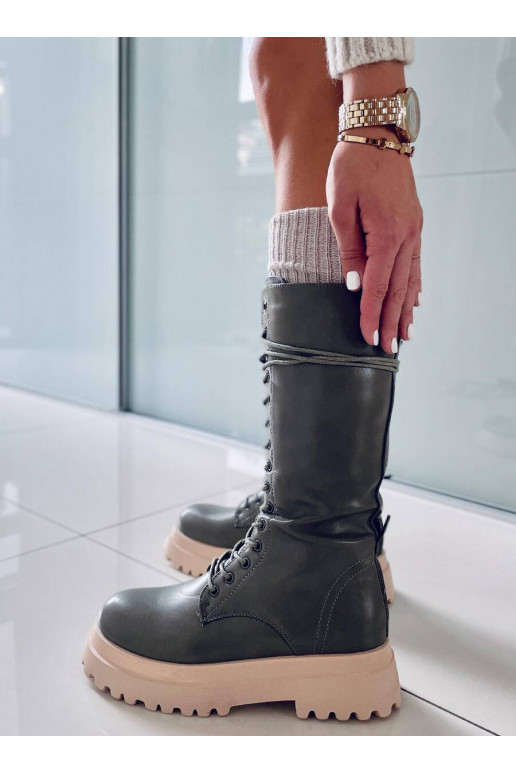 Ilgaauliai batai su raištukais ZONA...