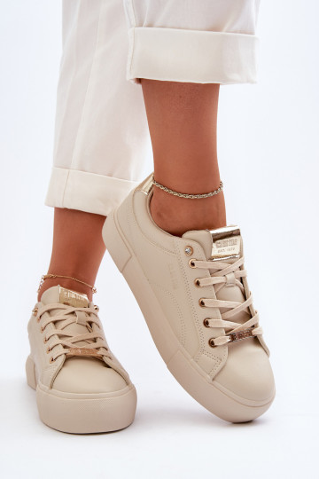 Sneakers modelio batai Big Star smėlio spalvos 2