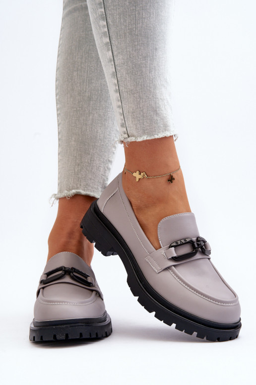 Mokasinai  pilkos spalvos Imbleria Mokasinai  pilkos spalvos Imbleria