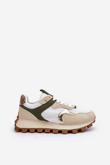 Sneakers modelio batai  smėlio - žalios spalvos Ralita 2