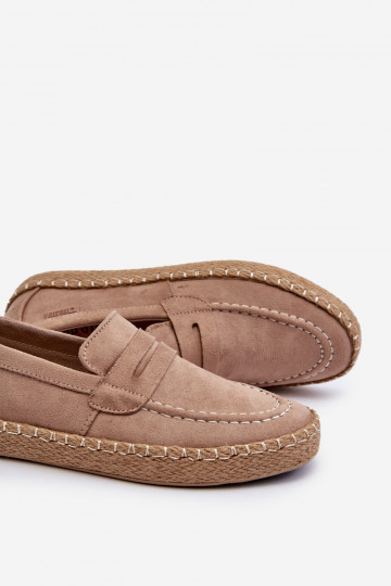 Smėlio spalvos dirbtinės zomšos espadrilės Big Star