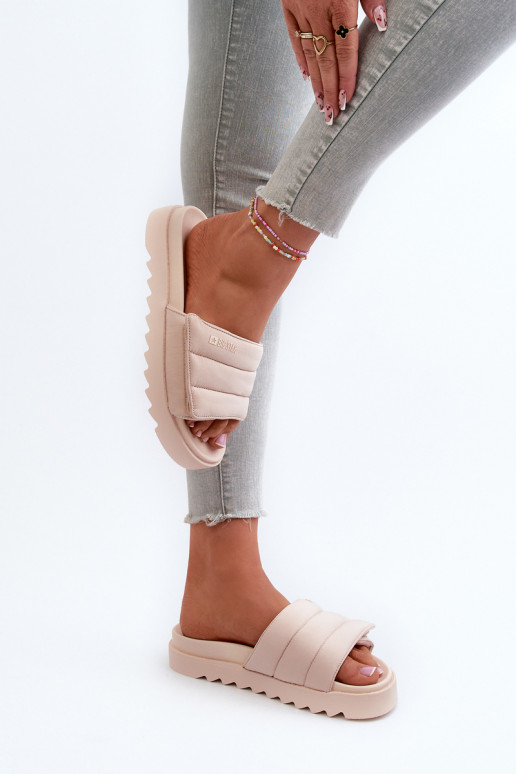 Šlepetės su platforma Big Star smėlio...