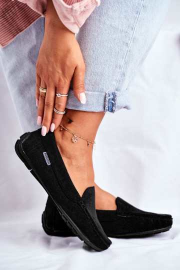 Moteriški mokasinai, pagamintų iš dirbtinės zomšos Suede Black Rerteria