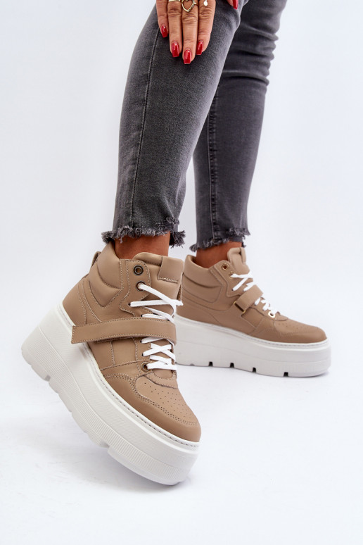 Zazoo Sneakers modelio batai   smėlio... Zazoo Sneakers modelio batai   smėlio...