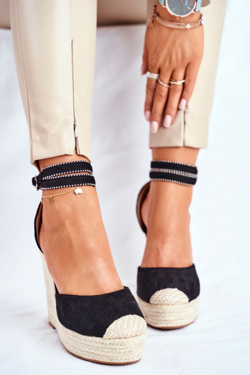 Sandalai espadrilės  DEBEVE BLACK