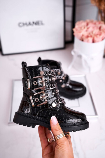 Juodos spalvos Moteriški batai 2