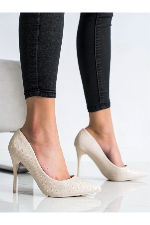 Aukštakulniai bateliai smėlio spalvos