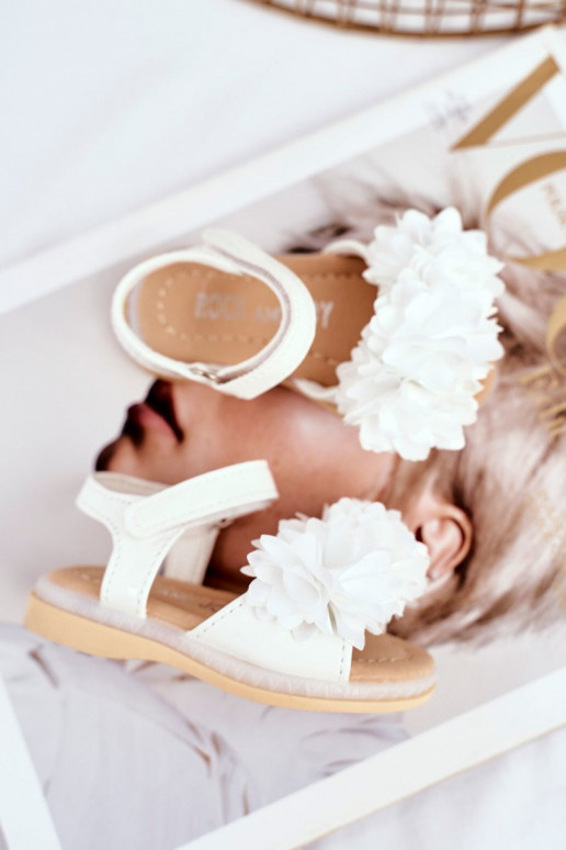 Basutės vaikams su gėlėmis baltos...