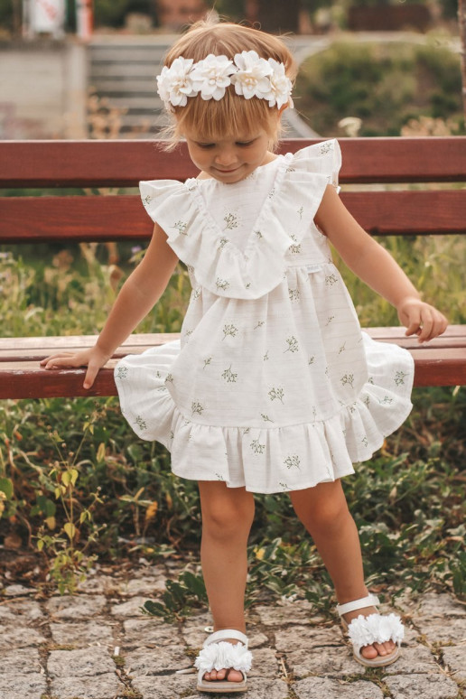 Basutės vaikams su gėlėmis baltos...